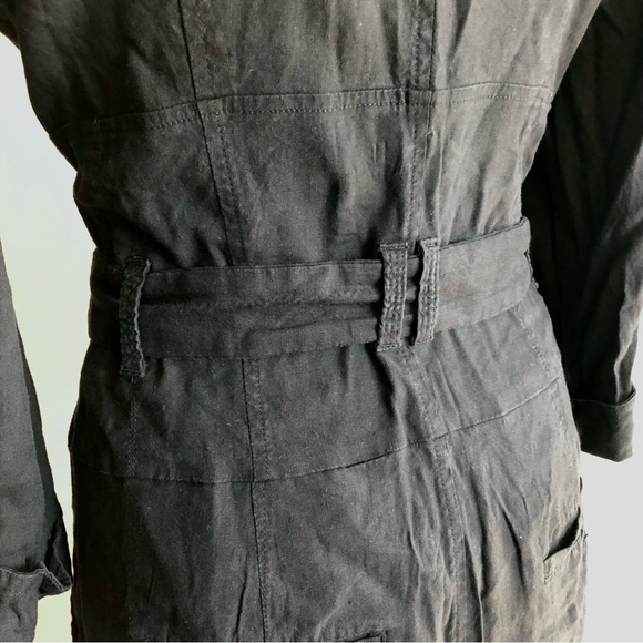 Stills Black Linen Safari Style Dress - Picture 13 of 16